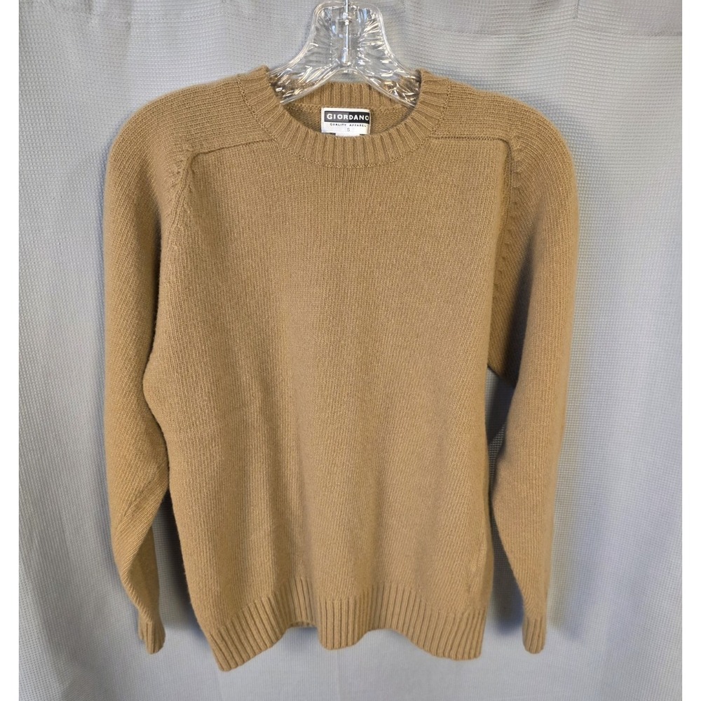 Giordano Sweater Womens Small Pullover Brown 100% Wool
